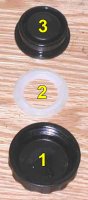 Rear brake reservoir cover parts