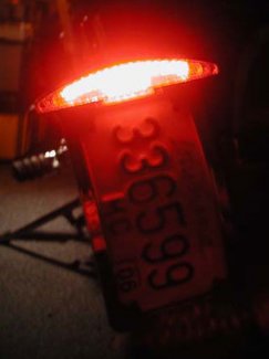 License mount in the dark