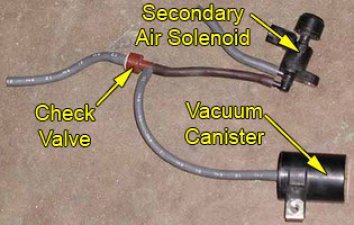 VTX 1800 secondary air solenoid assembly