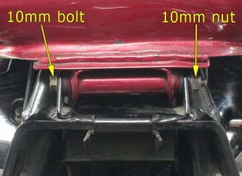 Rear tank mounting bolt