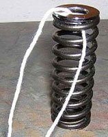 Washer on spring