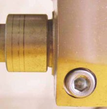 VTX 1800 front axle alignment groove properly aligned