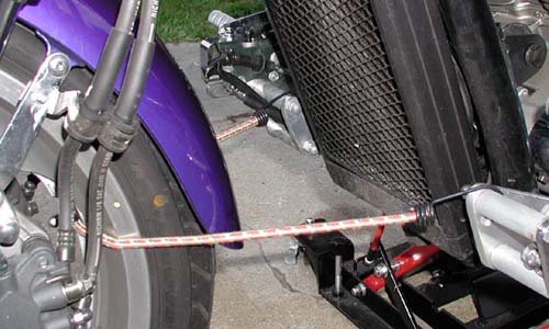 Bungee cord wheel holder