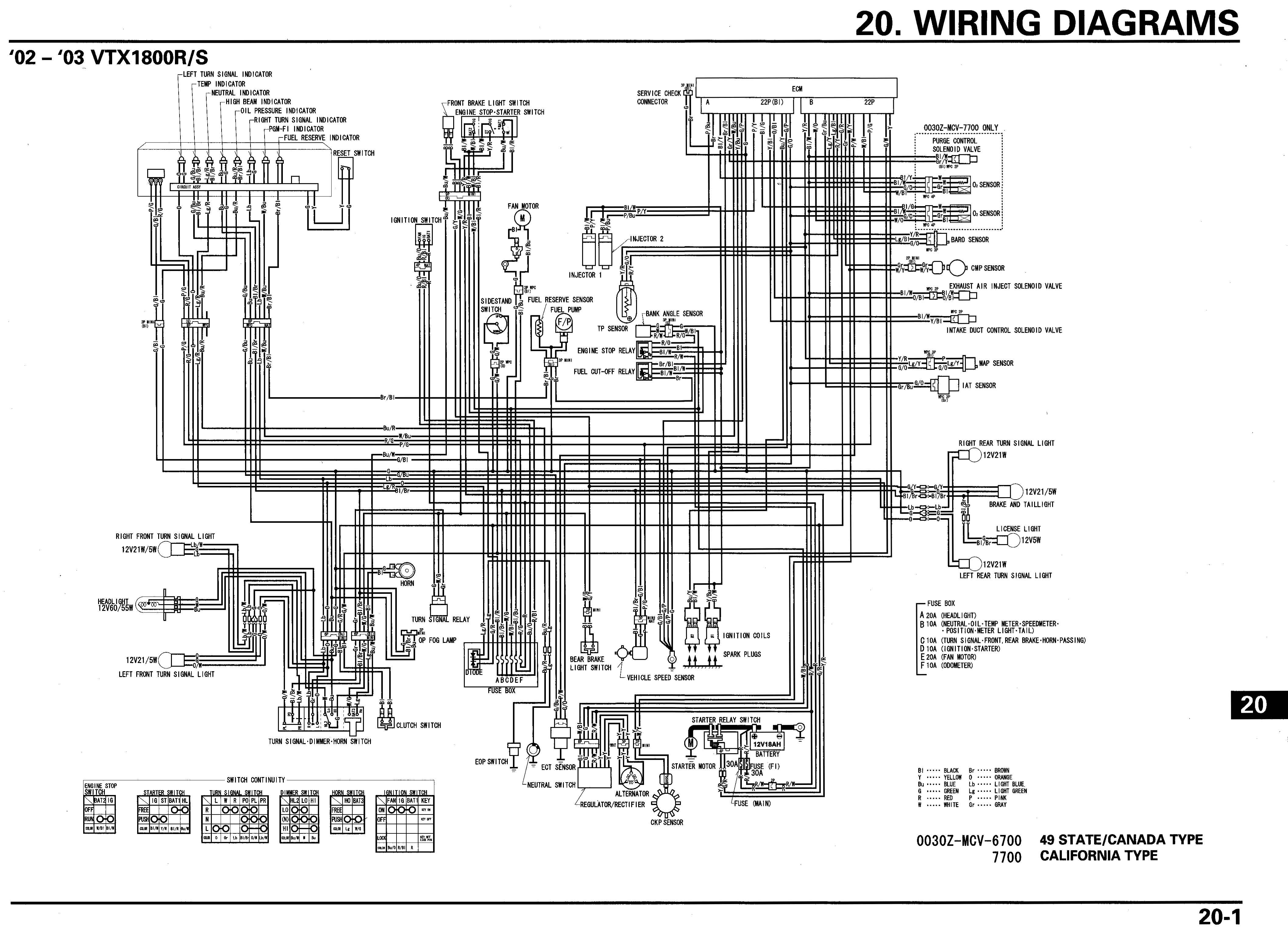 2005 Honda vtx 1300 wiring diagram #3