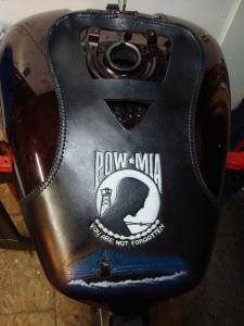 Finished tank bib, complete with lacing