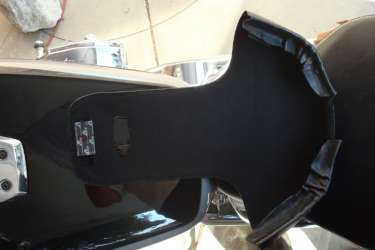 Completed tank bib showing the felt underside