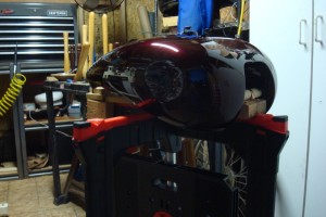 Dedicated leather forming tank setup on it's stand