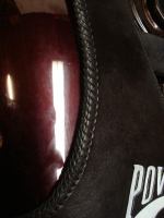 Closeup of triple loop lacing