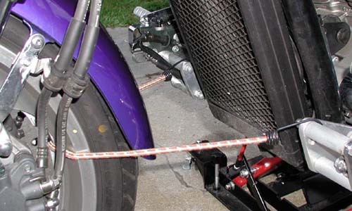 Bungee cord wheel holder
