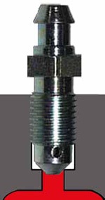 Bleeder screw cross-section