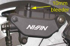 Rear brake caliper