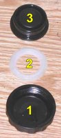 Rear brake reservoir cover parts
