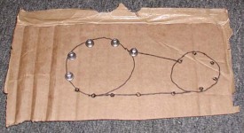 Cardboard bolt template