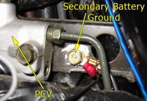 Secondary battery ground up close