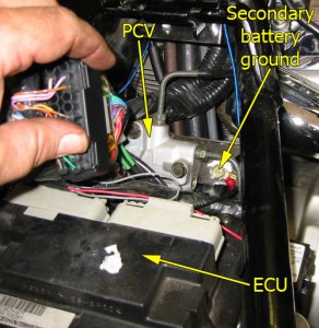 Secondary battery ground
