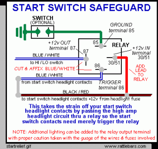 Chet's start switch relay bypass