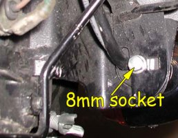 Left signal mounting bolt