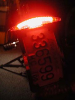 License mount in the dark