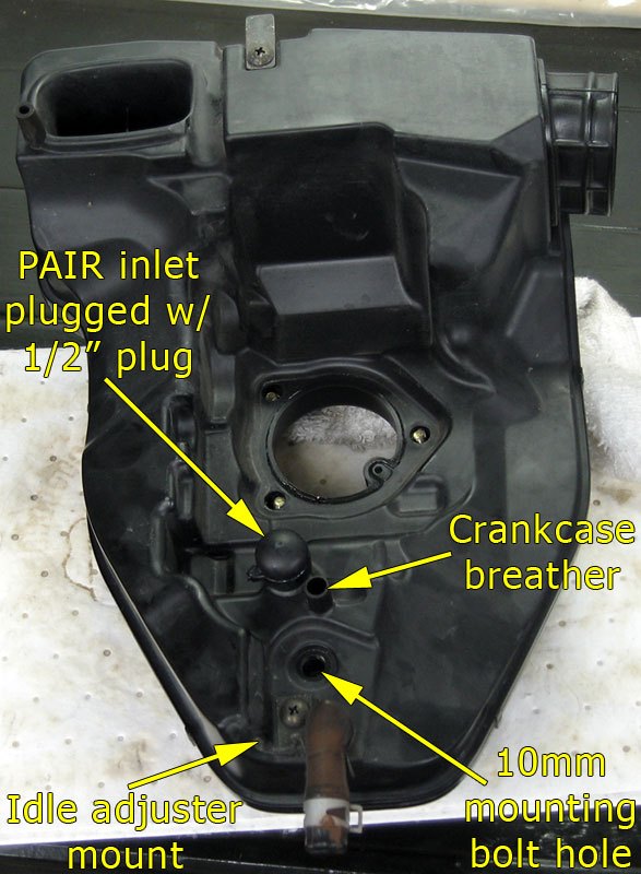 Back of the VTX 1300 airbox