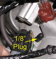 Vacuum hookup for secondary air solenoid plugged