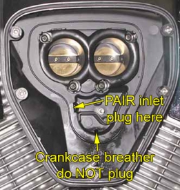 Inside the VTX 1800 airbox