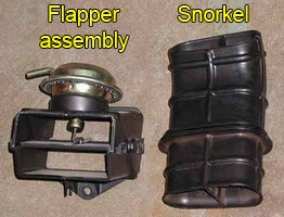 VTX 1800 airbox flapper and snorkel