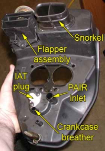 Back of VTX 1800 airbox