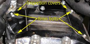 Front cylinder inspection covers