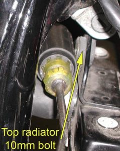 Makeshift radiator shim