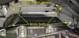 Rear cylinder inspection covers