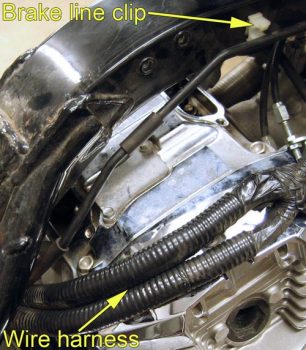 Wires on the right side of the bike