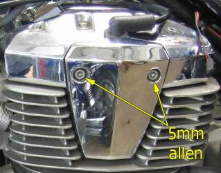 Chrome spark plug cover