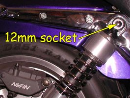 Upper shock mounting bolt