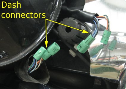 Dash panel connectors