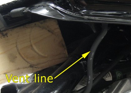 Tank vent line