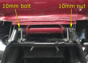 Rear tank mounting bolt