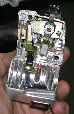 Left switch housing split open