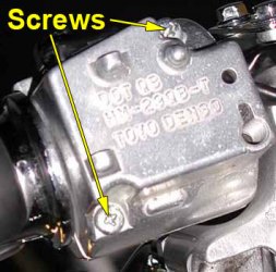 Left switch housing screws