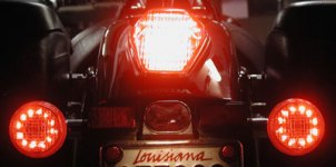 Rear profile of bike after turn signal mod - running lights