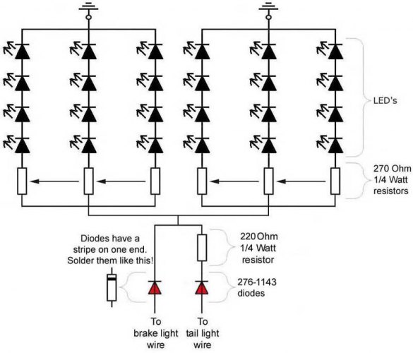 LED tail light mod circuit