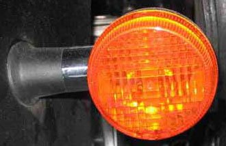 Turn signal w/ LED donut installed