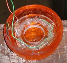 Turn signal lens w/ LED donut installed