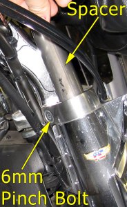 Right fork spacer