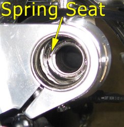 Right fork spring seat