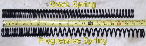 VTX 1300 fork spring comparison