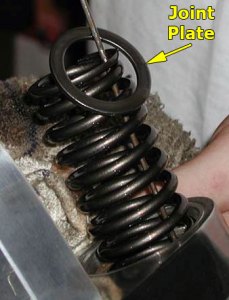 Fork spring joint plate