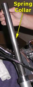 Right fork spring collar