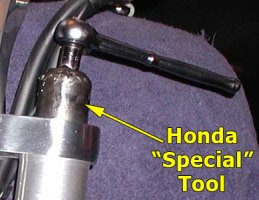 Removing rebound rod assembly w/ Honda "special" tool