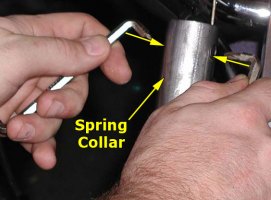 Hooking the spring collar