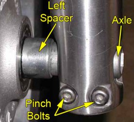 VTX 1300 left fork lower